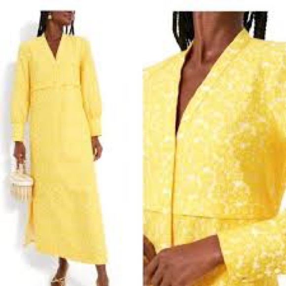 NWT Tuckernuck Daisy Jacquard Aurelia Maxi Dress, S - Picture 2 of 12